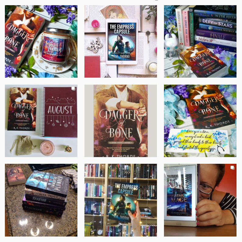 Instagram shots of my books